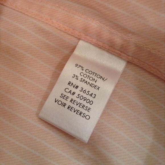 Calvin Klein Pink Pinstripe Button Down Shirt Size Large - Picture 5 of 5